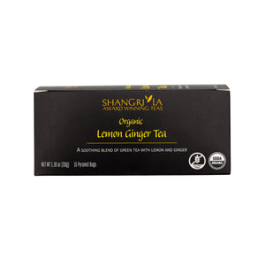 Organic Lemon Ginger Green Tea -New Launch!